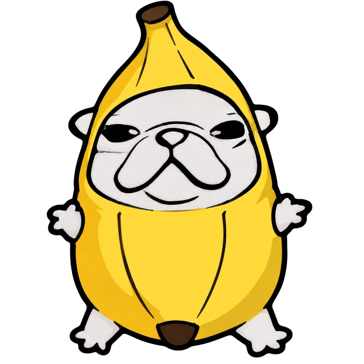 Perrito disfrazado de Banano